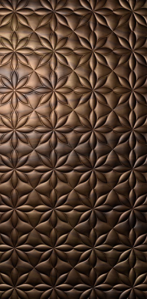 WALL PANEL - K-03 Floral Geometric 3D Relief Carving Design